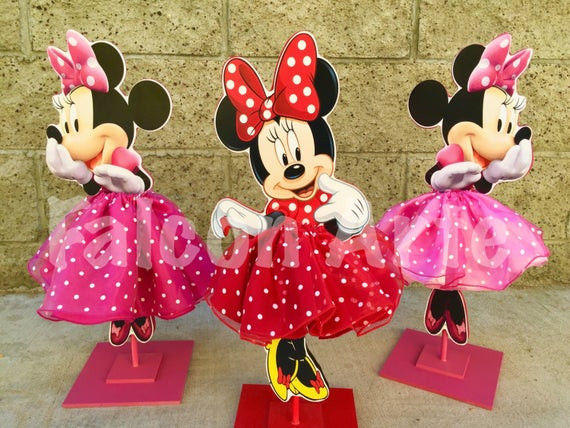 Minnie Mouse Birthday Decorations Pink
 Minnie Mouse Birthday Decoration Tutu pink or by