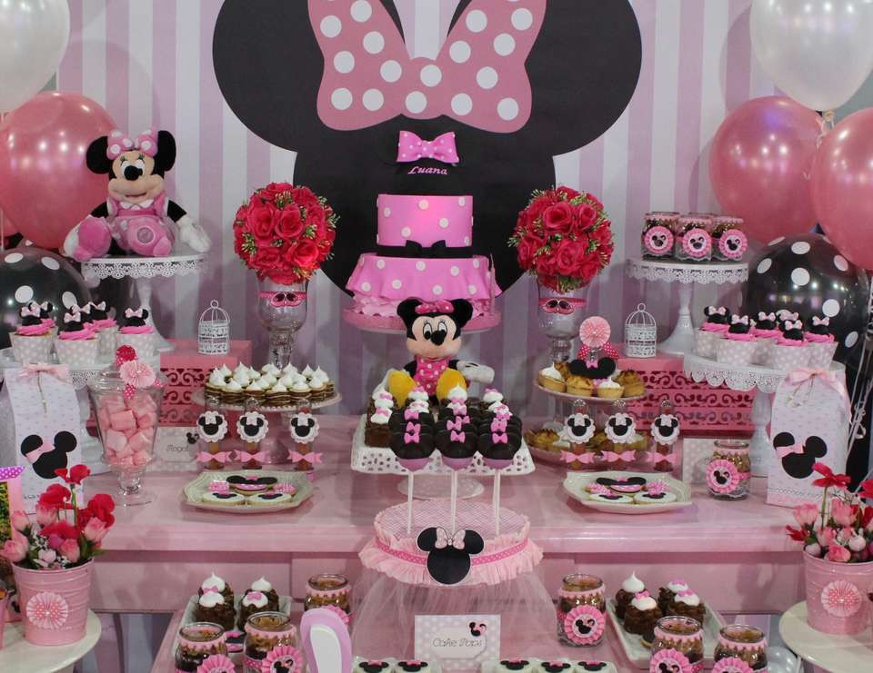 Minnie Mouse Birthday Decorations Pink
 Minnie Mouse Birthday "Pink Minnie Mouse Birthday Party
