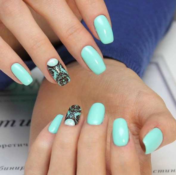 Mint Nail Designs
 Soft and Pretty with Mint Green Nails