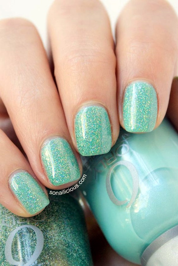 Mint Nail Designs
 45 Gorgeous Mint Green Nails With Design