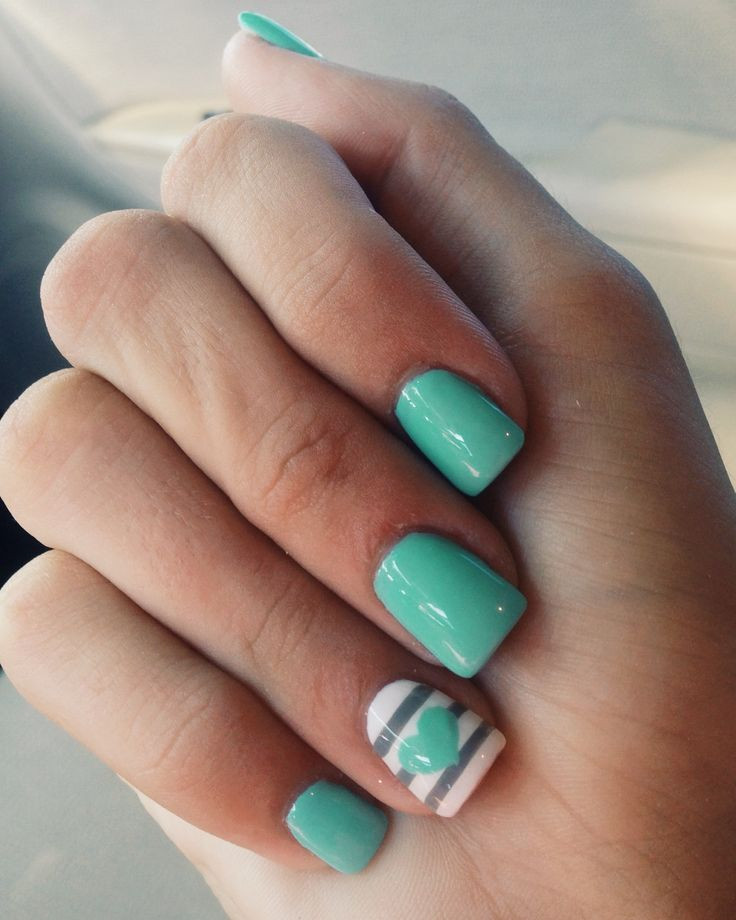 Mint Nail Designs
 Mint green nails N A I L S Pinterest