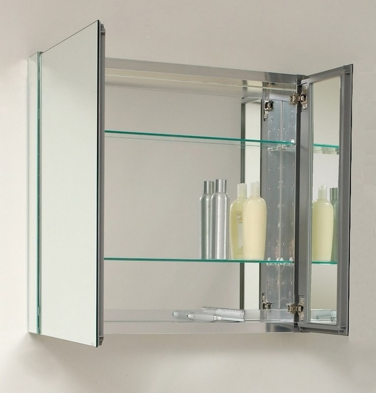 Mirror Cabinet For Bathroom
 30" Wide Mirrored Bathroom Medicine Cabinet