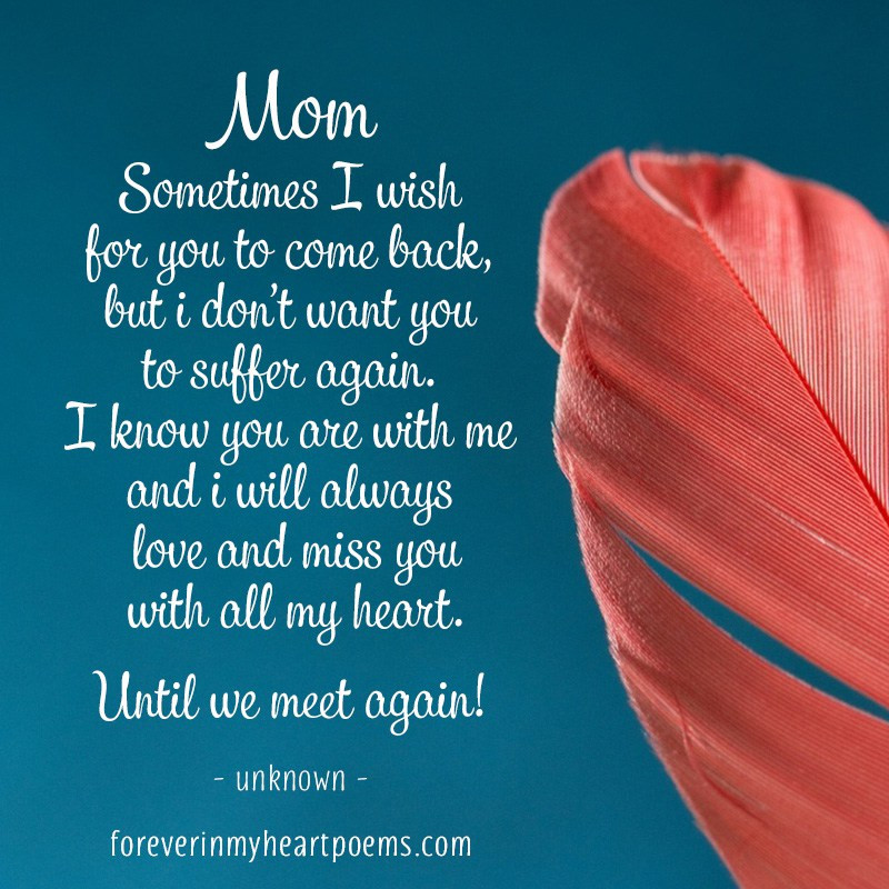 Missing My Mother Quote
 50 Best Missing My Mom Quotes From Daughter & Son I