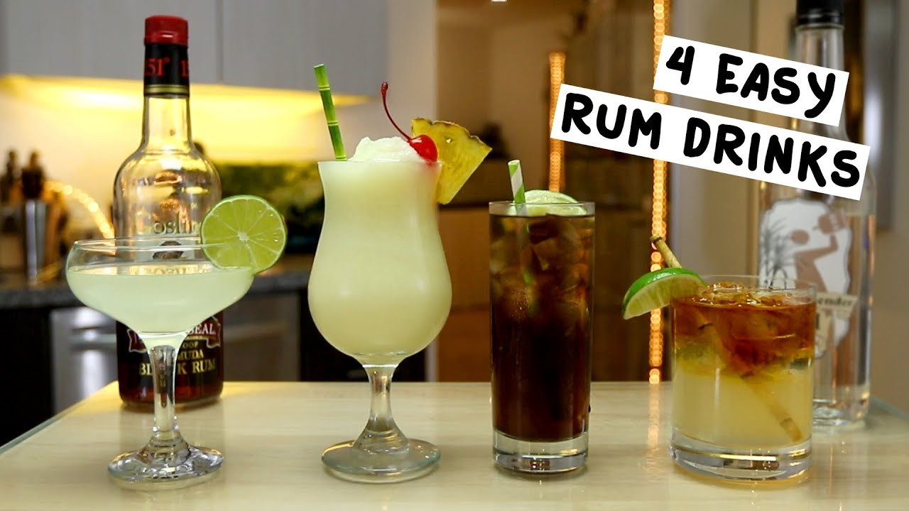 Mixed Drinks With Rum
 Four Easy Rum Drinks