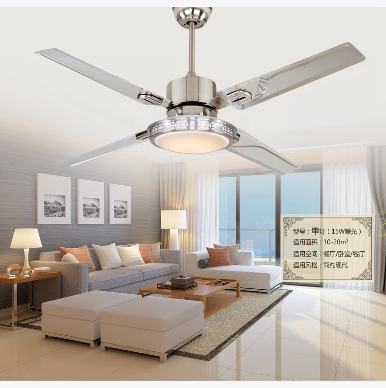 Modern Bedroom Ceiling Fan
 48inch remote control Ceiling fan lights LED bedroom