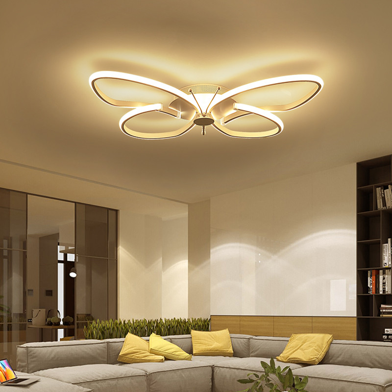 Modern Bedroom Ceiling Lights
 Led butterfly ceiling light modern bedroom warm and