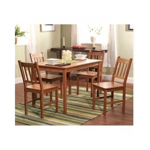 Modern Kitchen Chairs
 Dining Room Table Set 5 Piece Chairs Bamboo Wood Modern