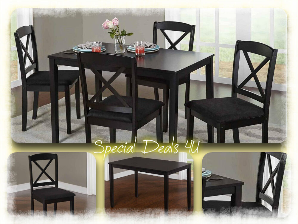 Modern Kitchen Chairs
 Dining Room Set Table Chairs Modern Kitchen Wood 5 Piece