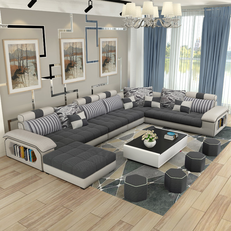 Modern Living Room Couch
 luxury living room furniture modern U shaped fabric corner