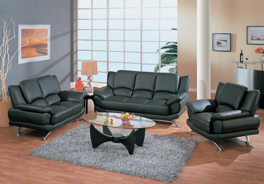 Modern Living Room Couch
 Contemporary Living Room Set in Black Red or Cappuccino