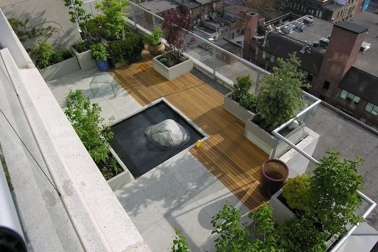 Modern Terrace Landscape
 modern landscape small gardens design penthouse