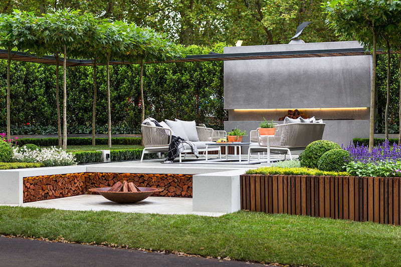 Modern Terrace Landscape
 Stylish Modern Garden And Terrace Design By Nathan Burkett