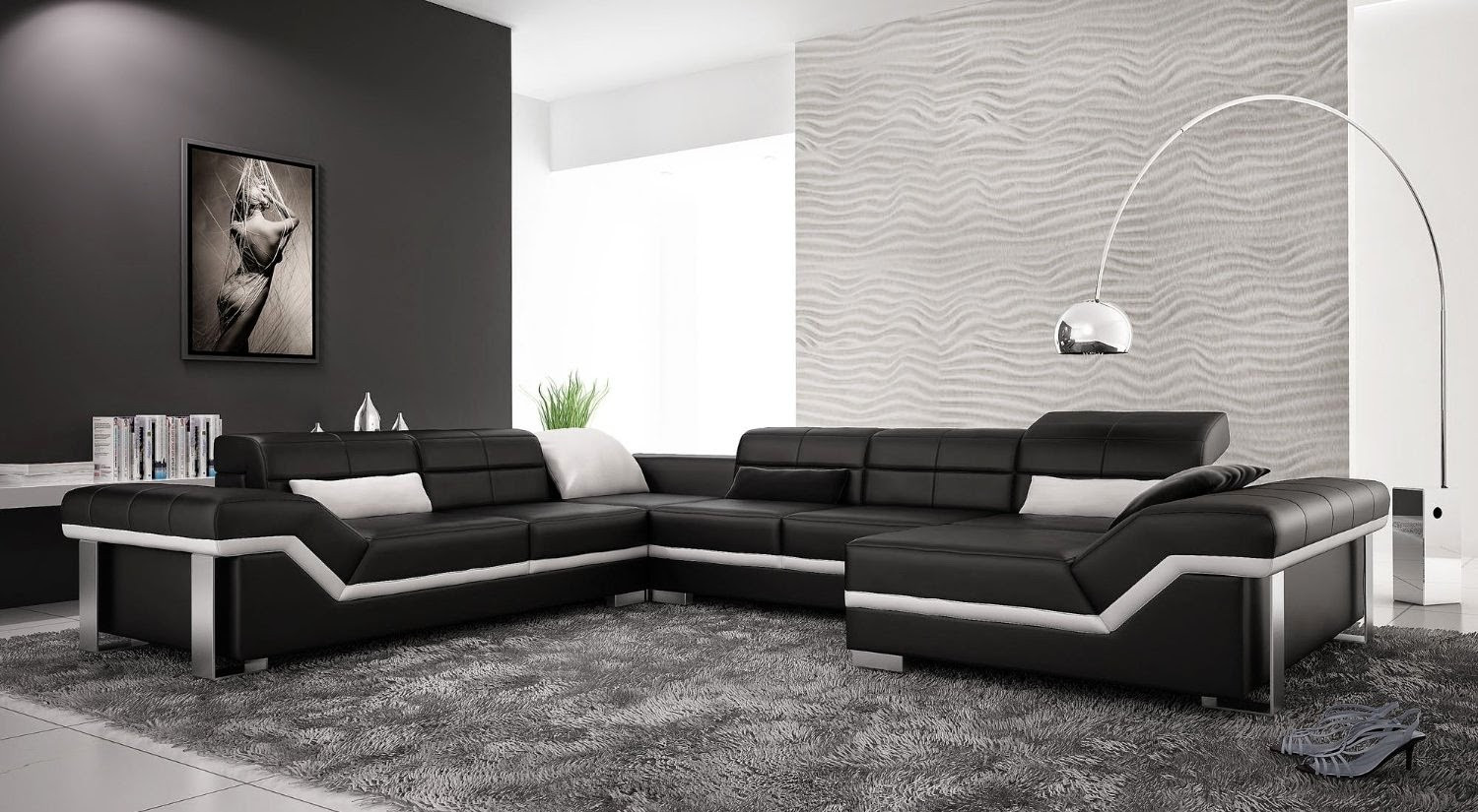 Modern White Living Room Furniture
 Black And White Modern Living Room Furniture – Modern House