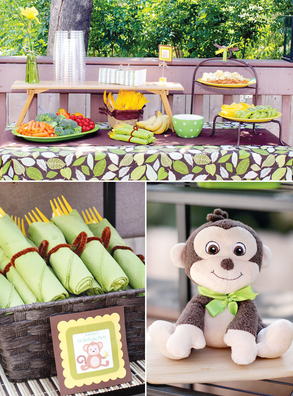 Monkey Birthday Party Food Ideas
 Monkey & Banana First Birthday Party Hostess with the