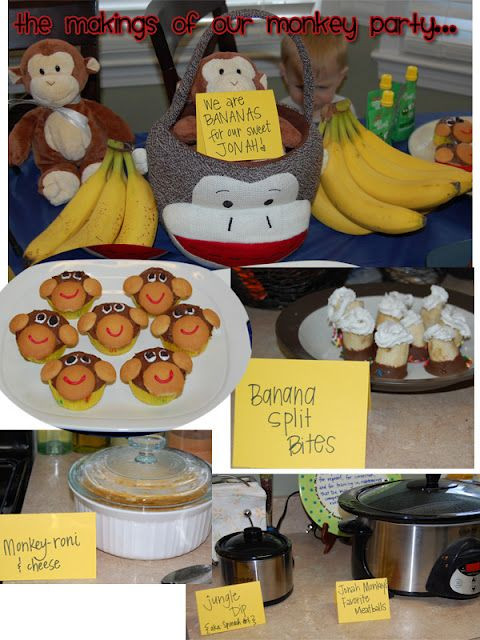 Monkey Birthday Party Food Ideas
 our Monkey birthday party plete with "Monkey roni