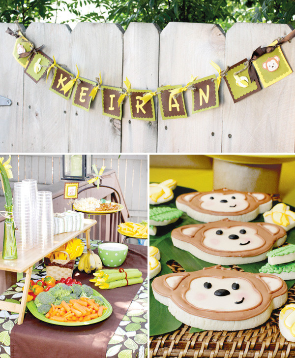 Monkey Birthday Party Food Ideas
 Monkey & Banana First Birthday Party Hostess with the