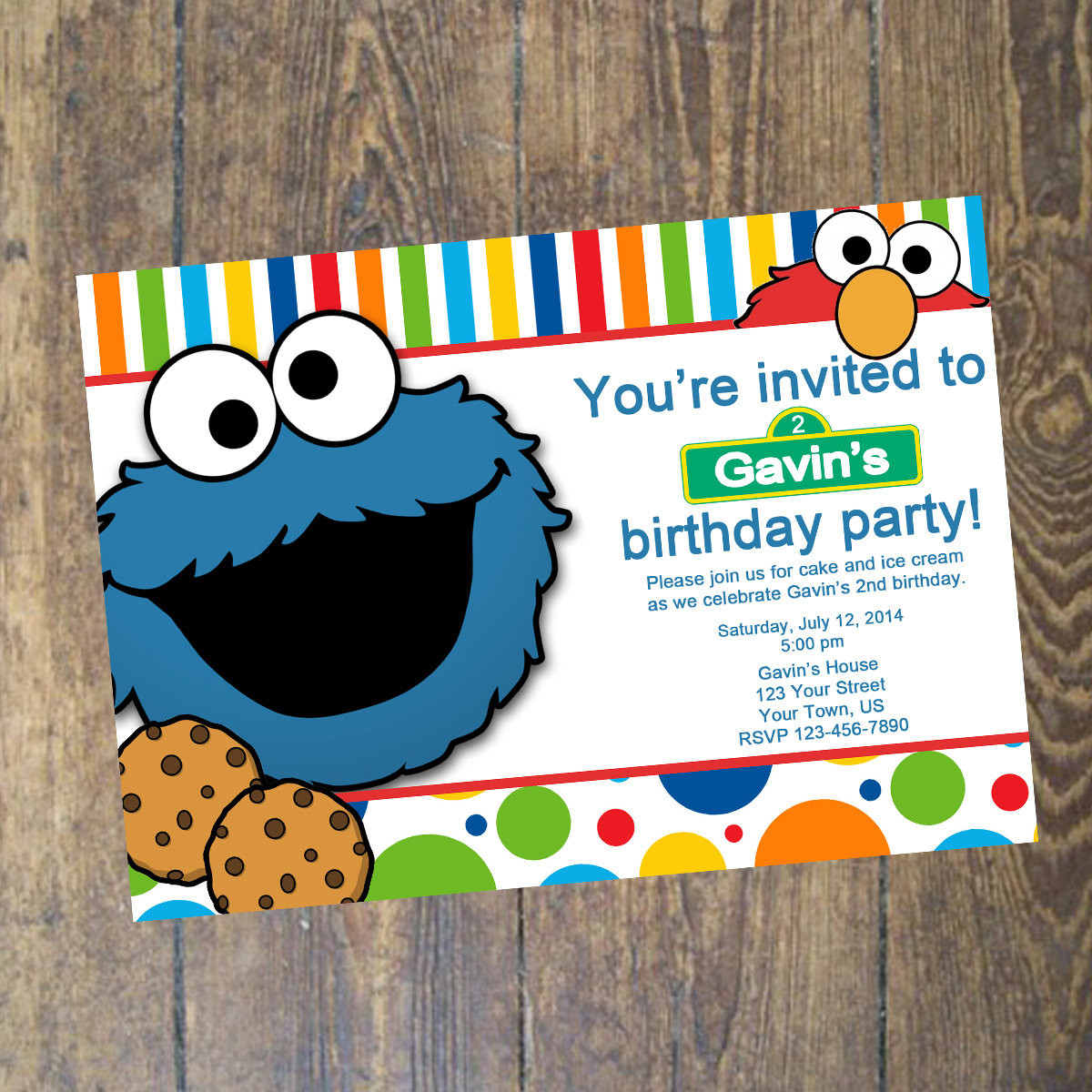 Monster Birthday Invitations
 Cookie Monster Birthday Invitation with elmo by