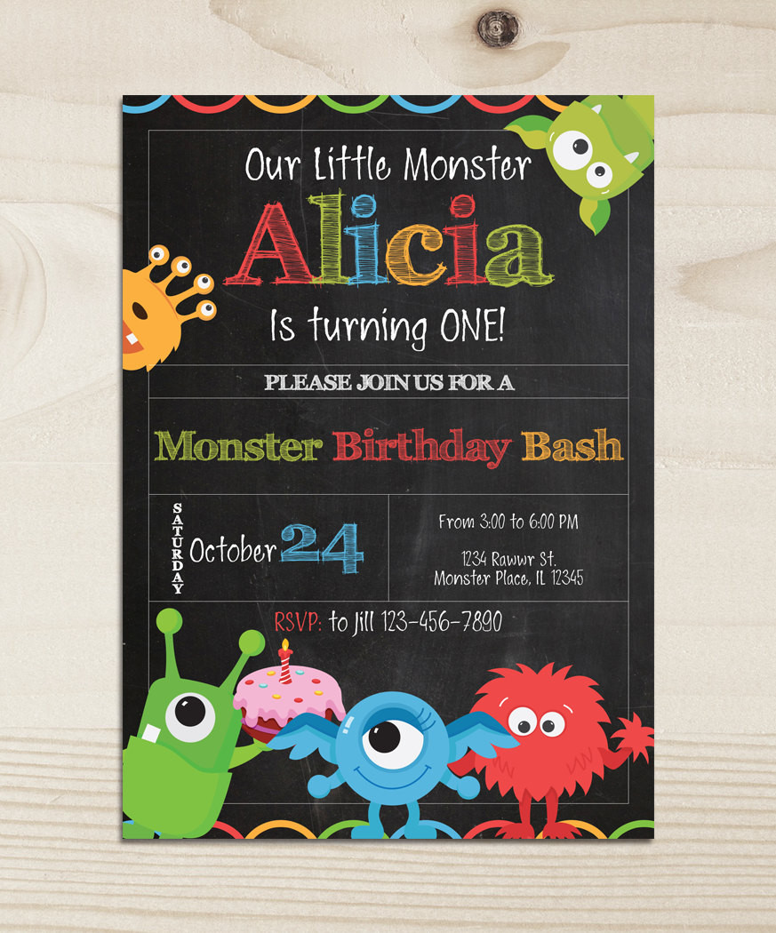 Monster Birthday Invitations
 Printable MONSTER BIRTHDAY INVITATION Little Monster
