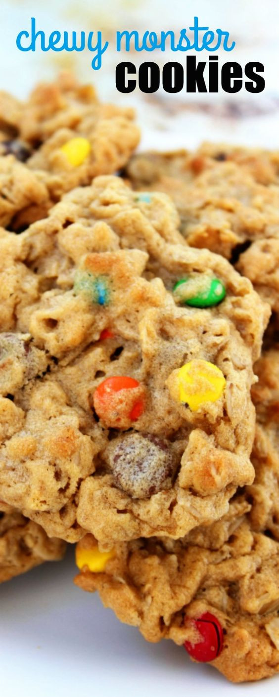 Monster Cookies Oatmeal Peanut Butter
 Chewy Monster Cookies Recipe