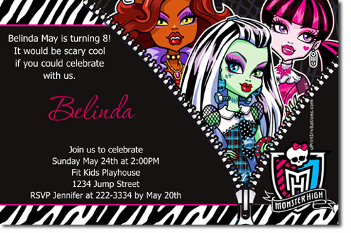 Monster High Birthday Party Invitations
 40th Birthday Ideas Birthday Invitation Templates Monster