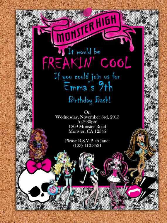 Monster High Birthday Party Invitations
 40th Birthday Ideas Birthday Invitation Templates Monster