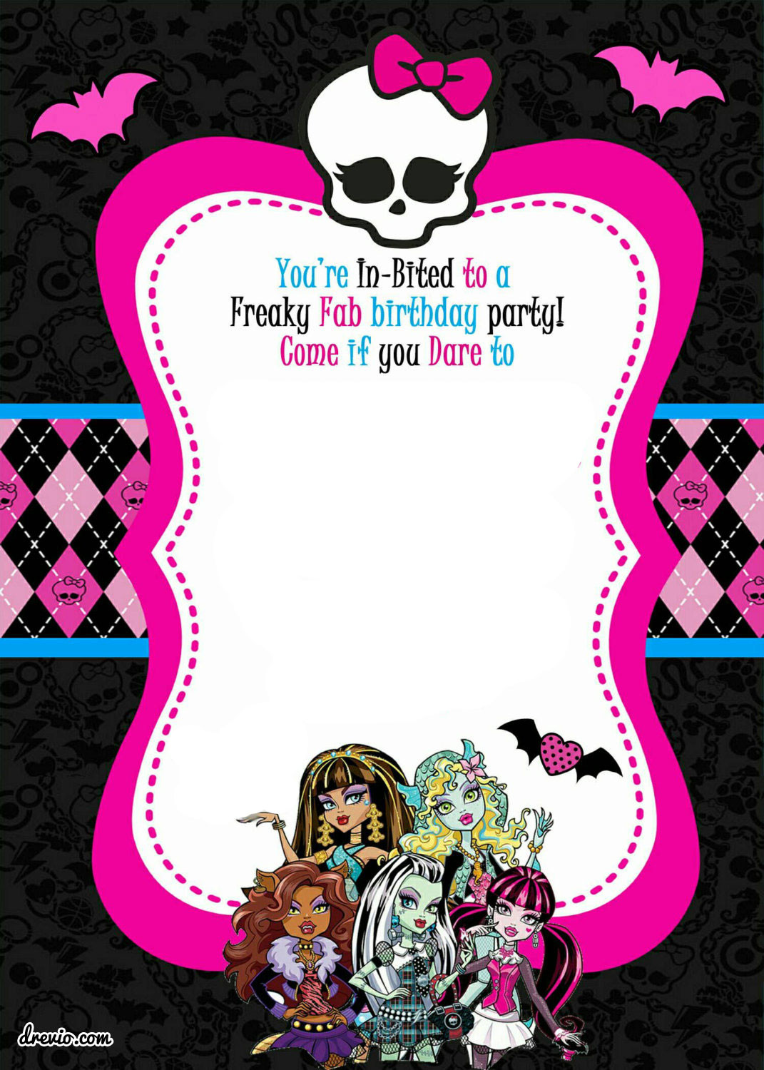 Monster High Birthday Party Invitations
 FREE Printable Monster High Birthday Invitations – FREE