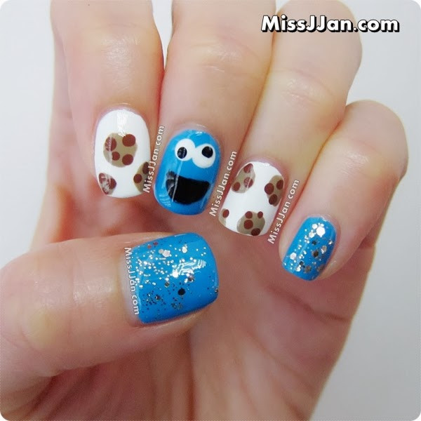 Monster Nail Designs
 MissJJan s Beauty Blog ♥ Sesame Street Cookie Monster