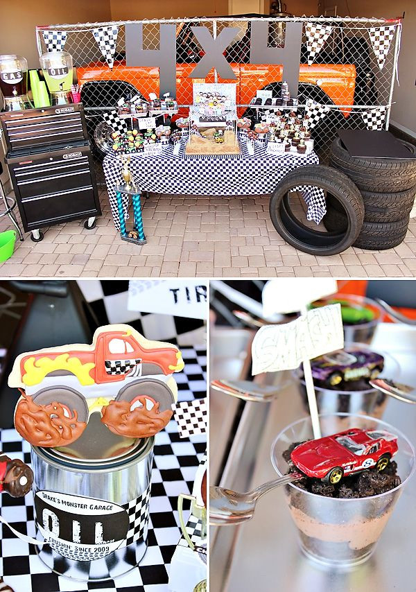 Monster Truck Decorations For Birthday Party
 Awesome Monster Jam Truck Party Boys Birthday