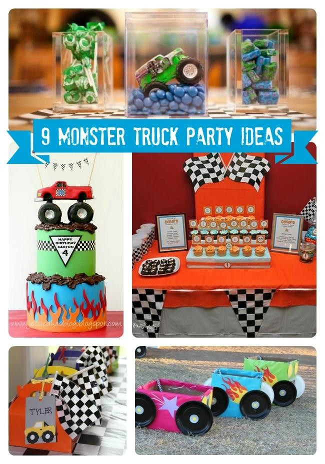 Monster Truck Decorations For Birthday Party
 9 Monster Truck Party Ideas Spaceships and Laser Beams