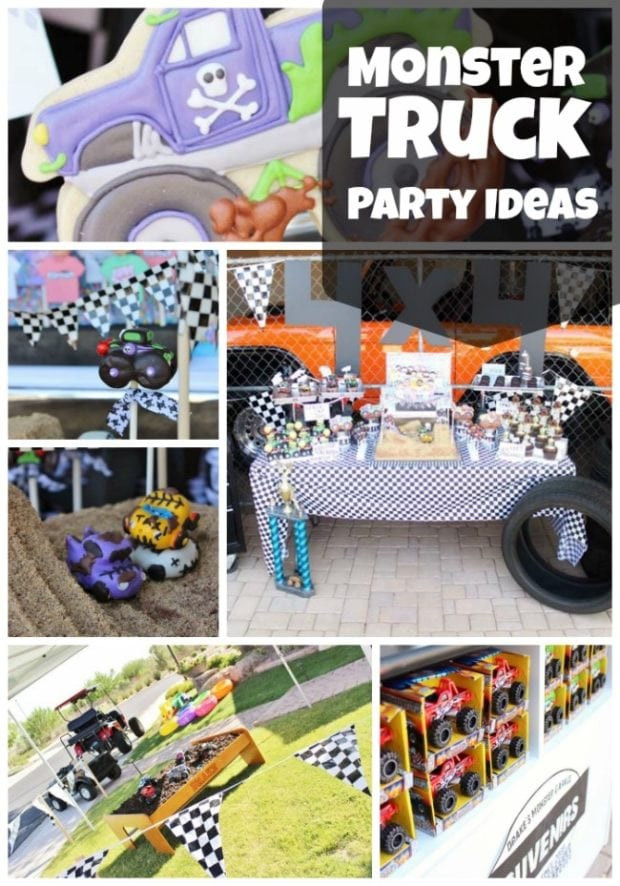 Monster Truck Decorations For Birthday Party
 Monster Truck 4th Birthday Party