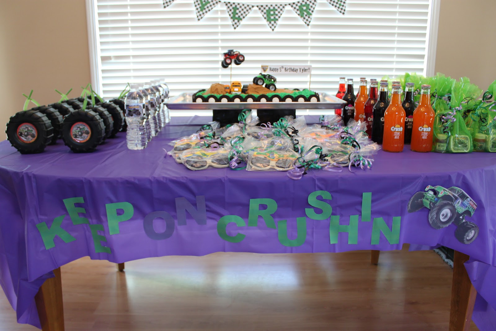 Monster Truck Decorations For Birthday Party
 It s Fun 4 Me Monster Truck 5th Birthday Party