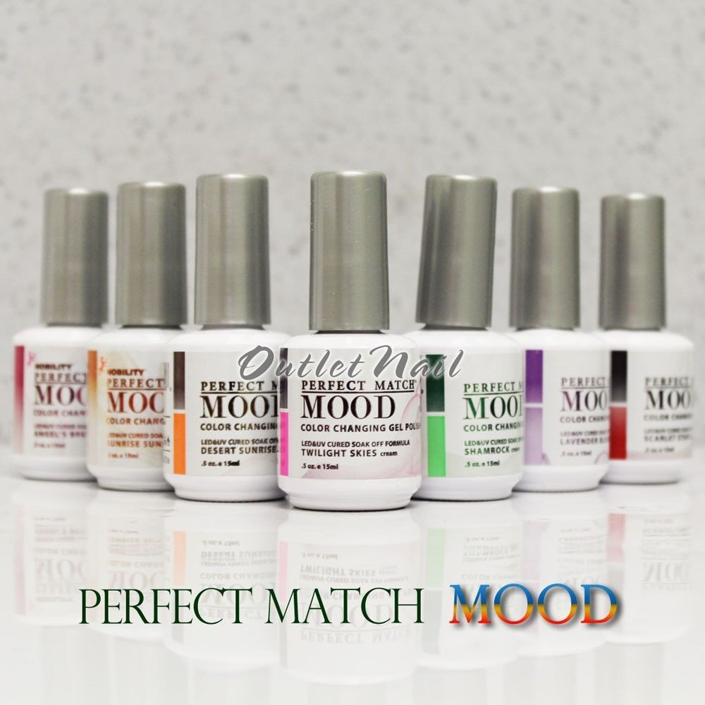 Mood Nail Colors
 LeChat Perfect Match MOOD 01 60 Color Changing Gel