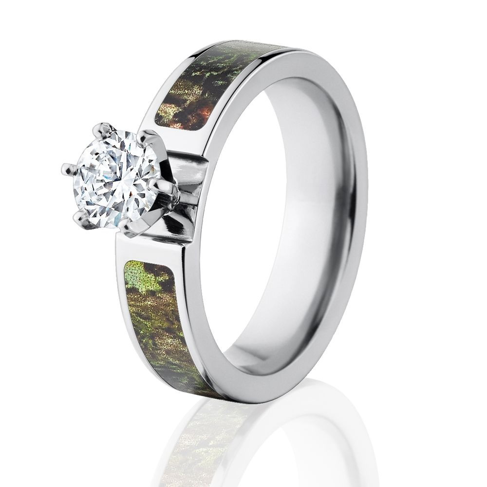 Mossy Oak Wedding Rings
 Camo Rings Mossy Oak Obsession Engagement Ring w 1 CT CZ