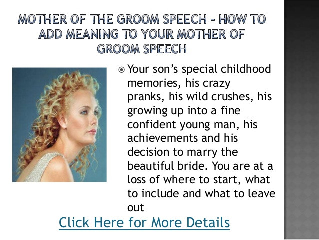 Mother Of The Groom Speech Quotes
 Mother of the groom speech – how to add meaning to your