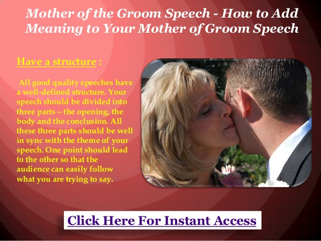Mother Of The Groom Speech Quotes
 Mother of the groom speech how to add meaning to your