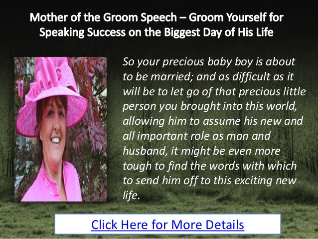 Mother Of The Groom Speech Quotes
 Mother of the groom speech – groom yourself for speaking