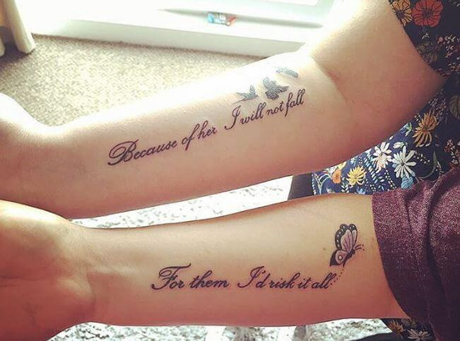 Mother Quotes Tattoos
 200 Matching Mother and Daughter Tattoo Ideas 2019