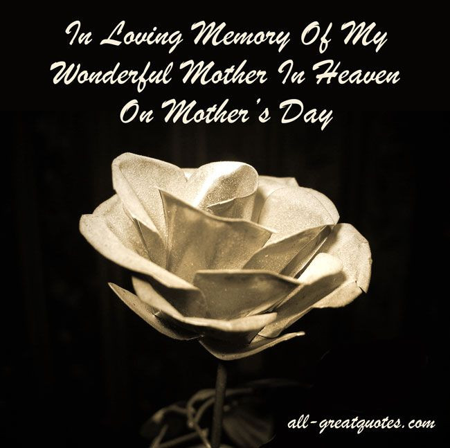Mother'S Day In Heaven Quotes
 In Loving Memory My Wonderful Mother In Heaven