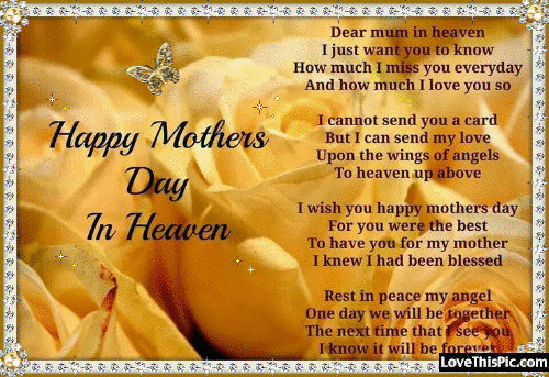 Mother'S Day In Heaven Quotes
 Happy Mothers Day In Heaven s and