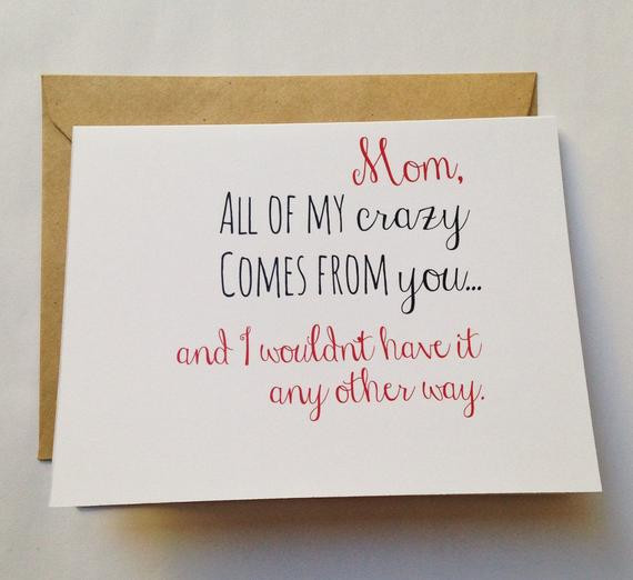 Mothers Birthday Card
 Mom Card Mother s Day Card Mom Birthday Card Funny