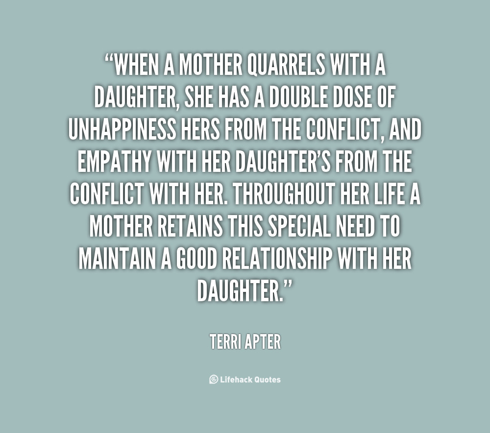 Mothers Quote To Her Daughter
 Sad Mother Daughter Quotes QuotesGram