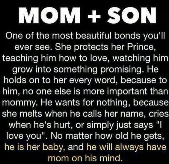 Mothers Quote To Her Son
 Mom & Son e of the most beautiful bonds you ll ever see