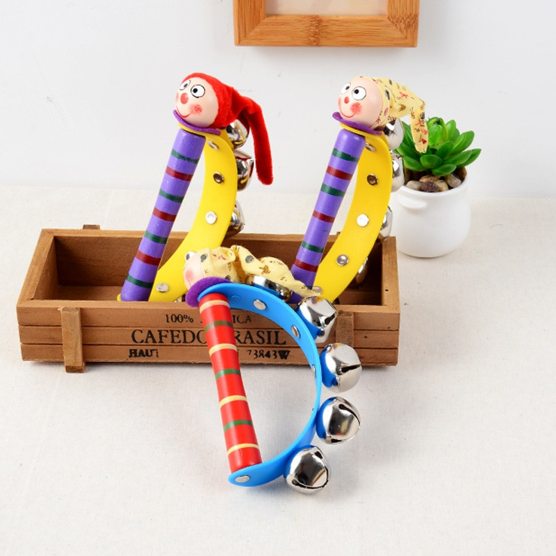 Musical Baby Gifts
 2018 New Arrival Wooden Shaking Handbell Rattle Sound Toy