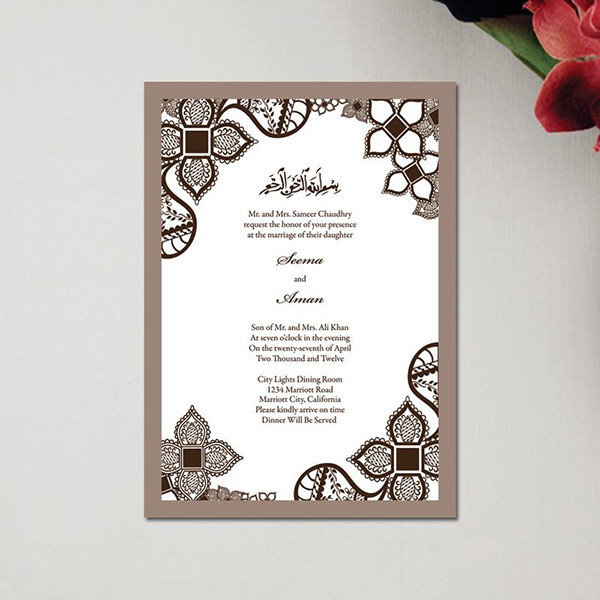 Muslim Wedding Invitations
 Fancy Design 2014 New Design Acrylic Muslim Wedding