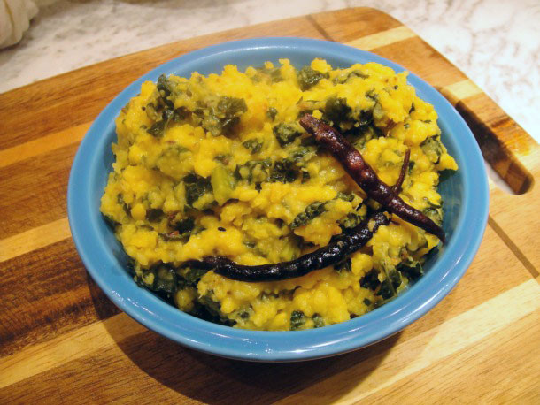 Mustard Greens Indian Recipes
 Roasted Moong Dal with Mustard Greens