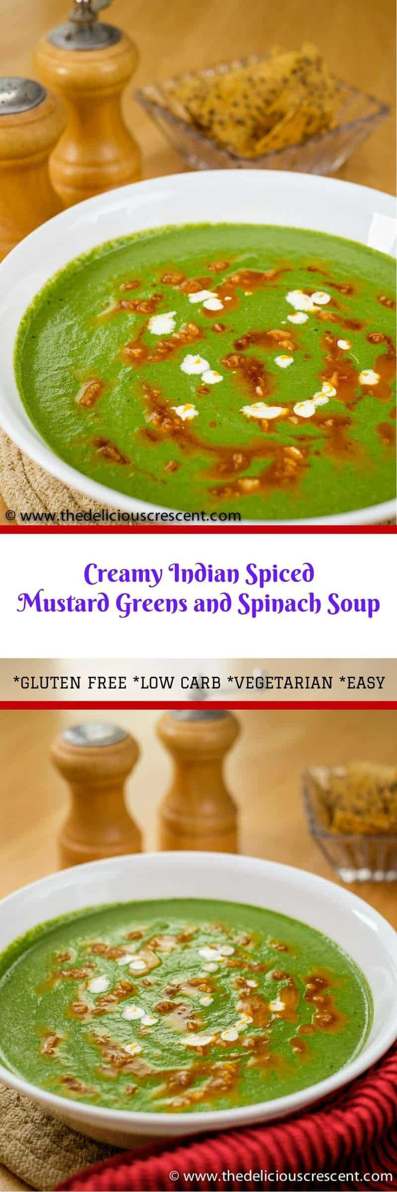 Mustard Greens Indian Recipes
 Creamy Mustard Greens and Spinach Soup
