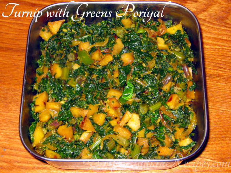 Mustard Greens Indian Recipes
 Turnip Greens Poriyal