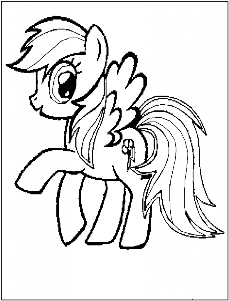 My Little Pony Baby Coloring Pages
 Rainbow Dash – My Little Pony Friendship Is Magic Coloring