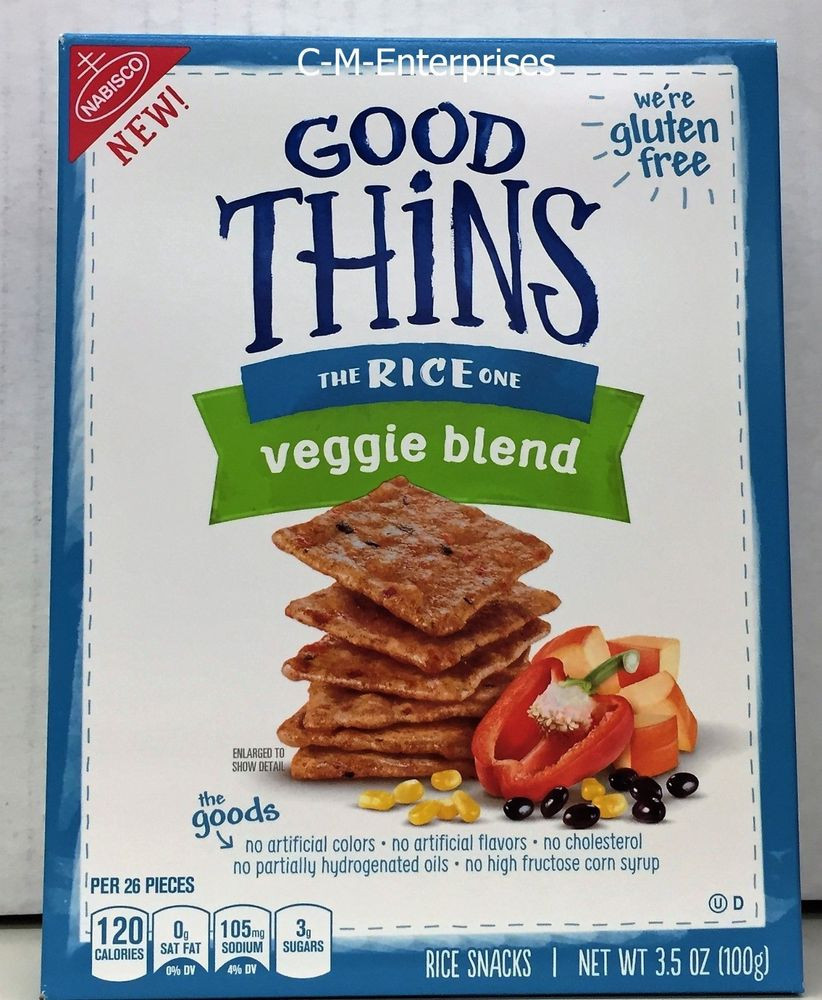 Nabisco Snack Crackers
 Nabisco Good Thins Gluten Free Veggie Blend Rice Snacks 3