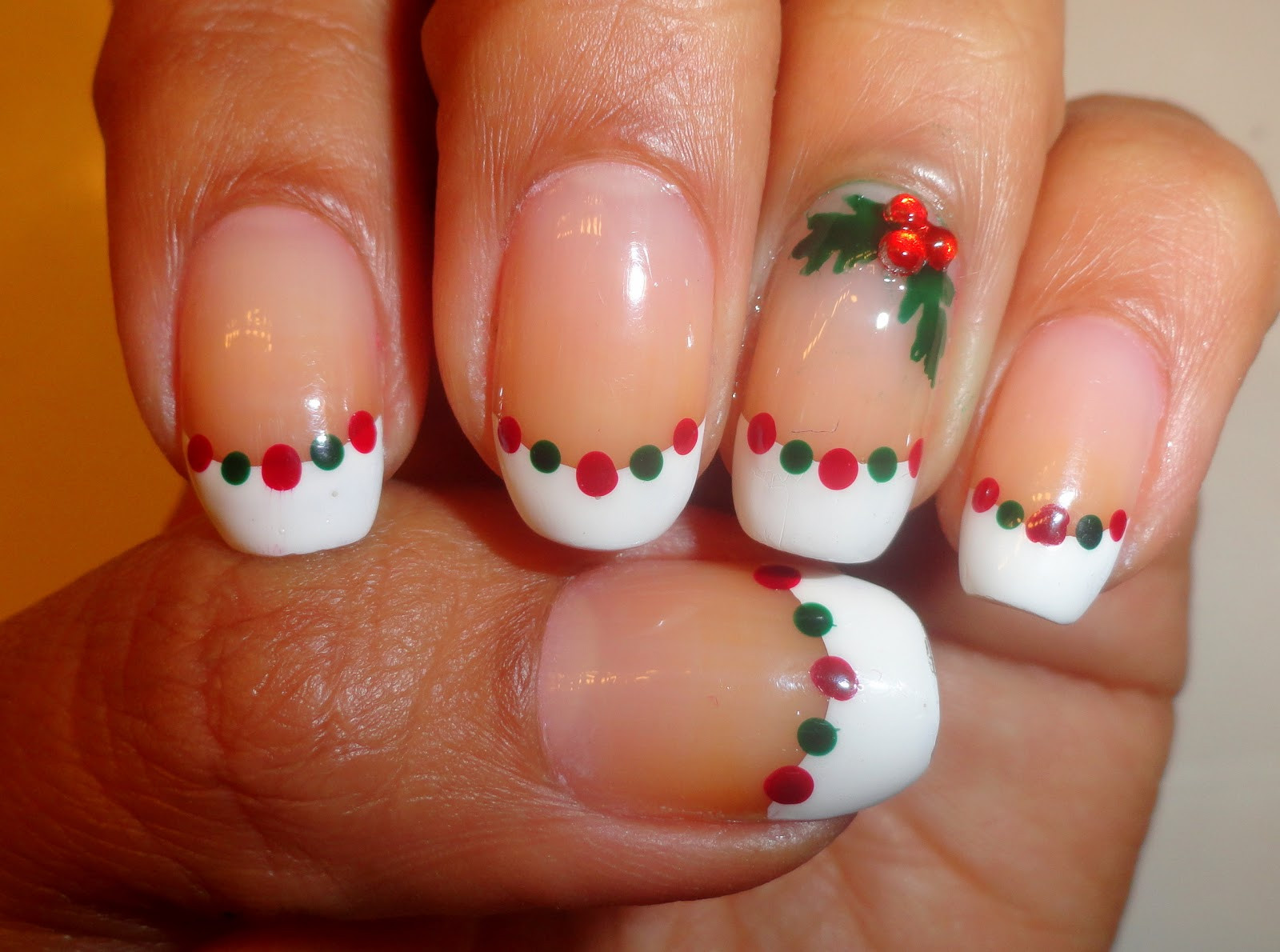 Nail Art Christmas Designs
 Fancy Schmancy Nails Day 5 12 Days of Christmas Holly